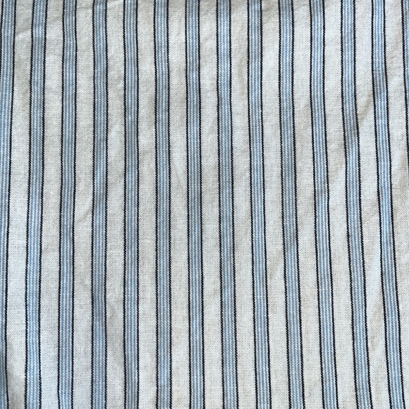 Time and Tru white/blue striped Square Neck Blouse size Large - Picture 2 of 3